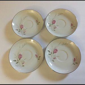 4pcs Saucer Sterling Rose